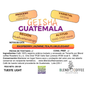 Geisha Natural Anaeróbico Guatemala
