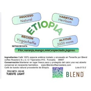 Etiopia Natural YIRGACHEFFE